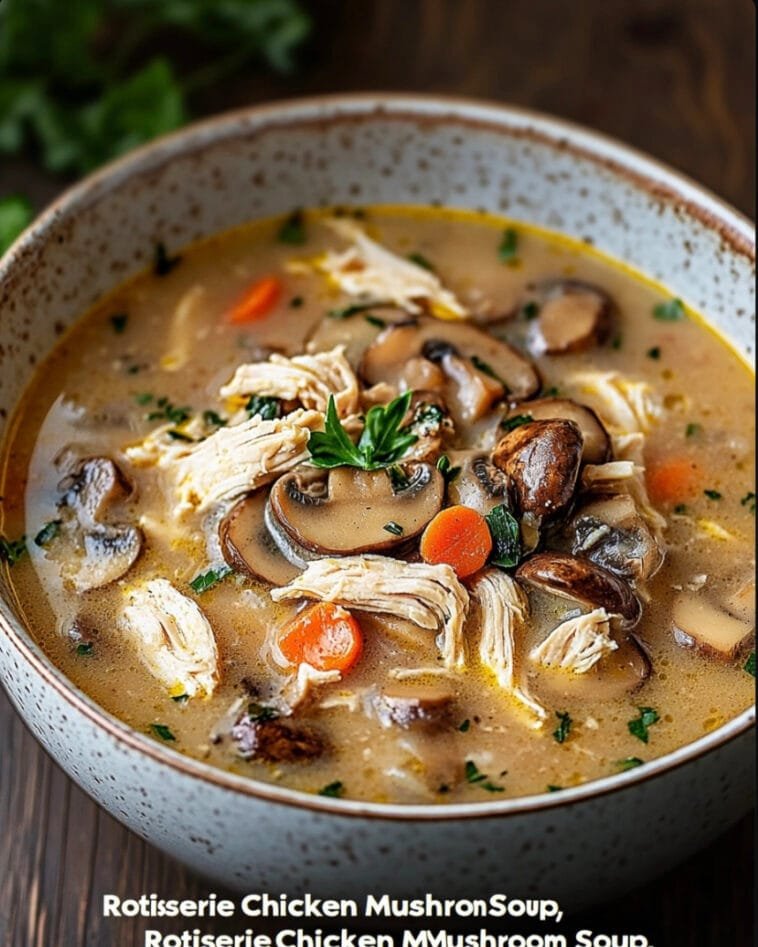 Rotisserie Chicken Mushroom Soup Recipe - Easy Recipes Life