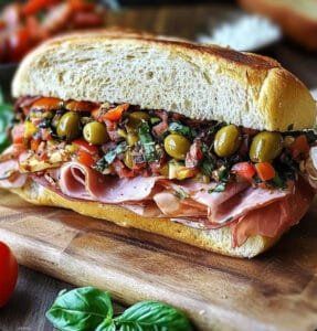 Giant Muffaletta Italian Sandwich Recipe