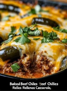 Baked Beef Chiles Rellenos Casserole