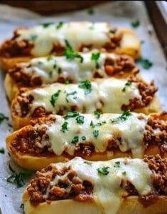 Open-Face Garlic Toast Sloppy Joes