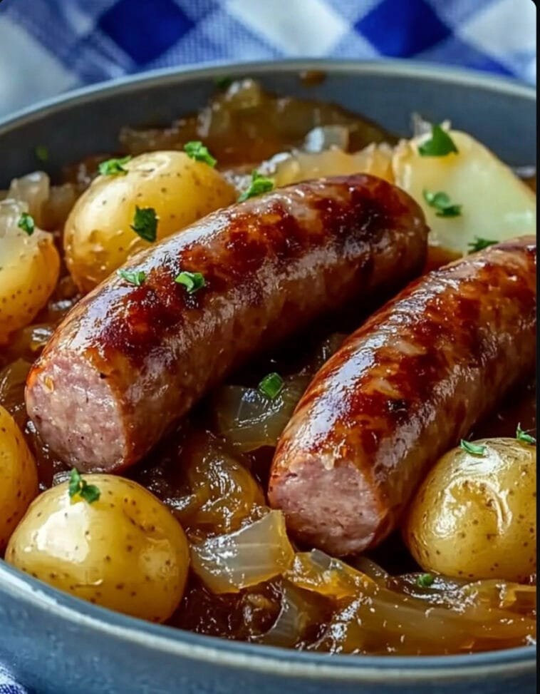 Polish Sausage, Sauerkraut, and Potatoes easy recipes life