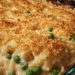 Golden Garlic Chicken Bites over Creamy Parmesan