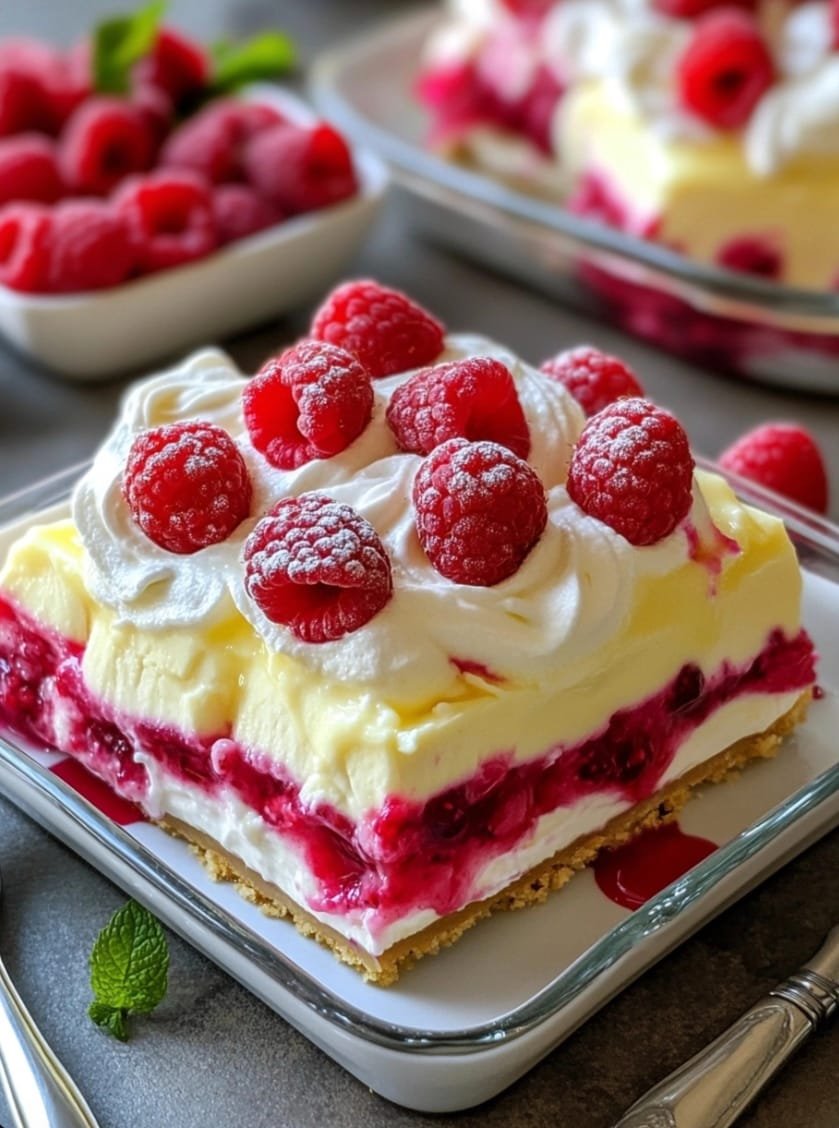 Raspberries and Cream Lush Recipe - A Delightful No-Bake Dessert