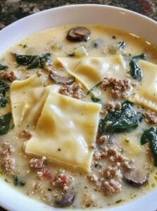 Creamy Alfredo Lasagna Soup Recipe