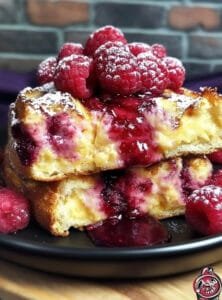 Raspberry Cheesecake French Toast Casserole
