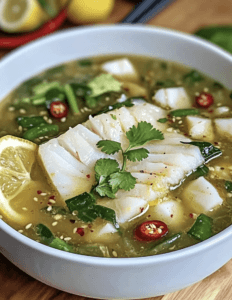 Spicy lemon fish soup