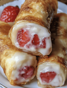 Strawberry Cheesecake Eggroll Bites