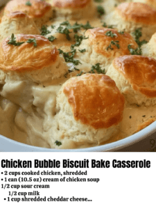 Chicken Bubble Biscuit Bake Casserole