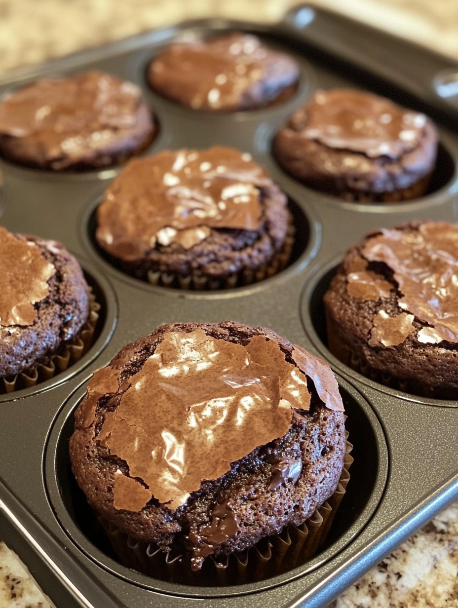 Fudgy Brownie Muffins
