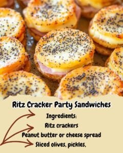 Ritz Cracker Party Sandwiches