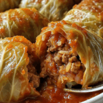 Oven Braised Beer Brats with Caramelized Onions and Apples