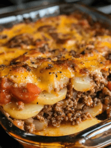 Cheesy Hamburger Potato Casserole