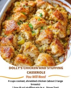 Dolly’s Chicken and Stuffing Casserole