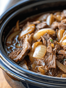 Slow Cooker 3-Ingredient French Onion Pot Roast