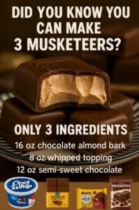 Homemade 3 Musketeers Candy Bars