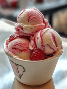 Strawberry Vanilla Bean Ice Cream