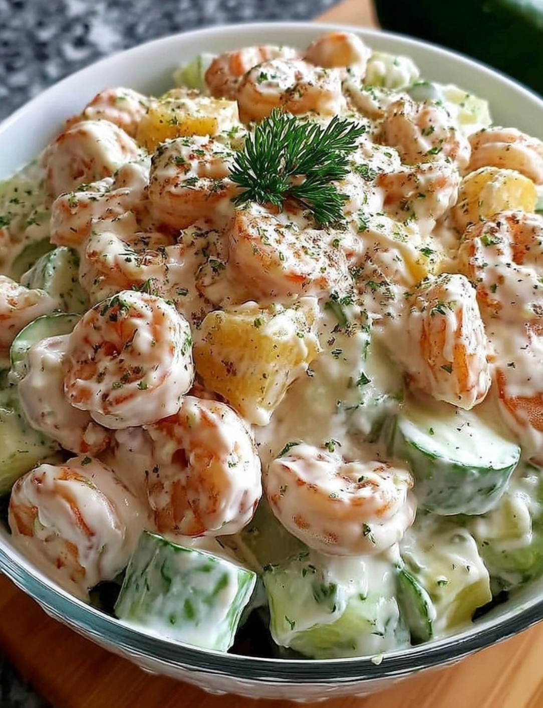 Delicious Creamy Cucumber Shrimp Salad Recipe - Refreshing Summer Dish