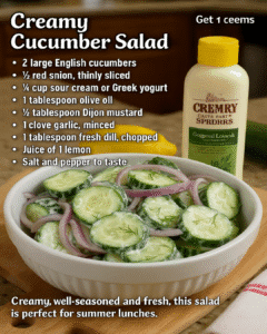 creamy cucumber salad
