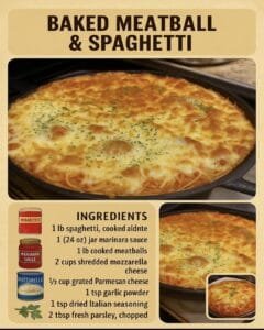 Baked Meatball & Spaghetti