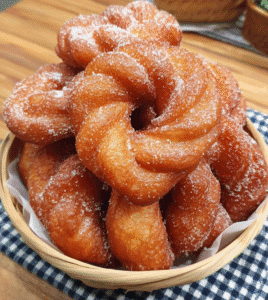 Made No Knead Twisted Donuts,