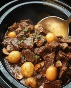Slow Cooker Beef Bourguignon