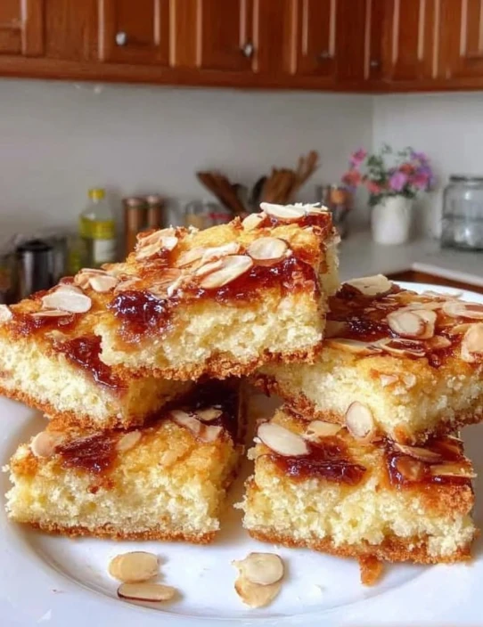 Almond Ricotta Shortbread Bars