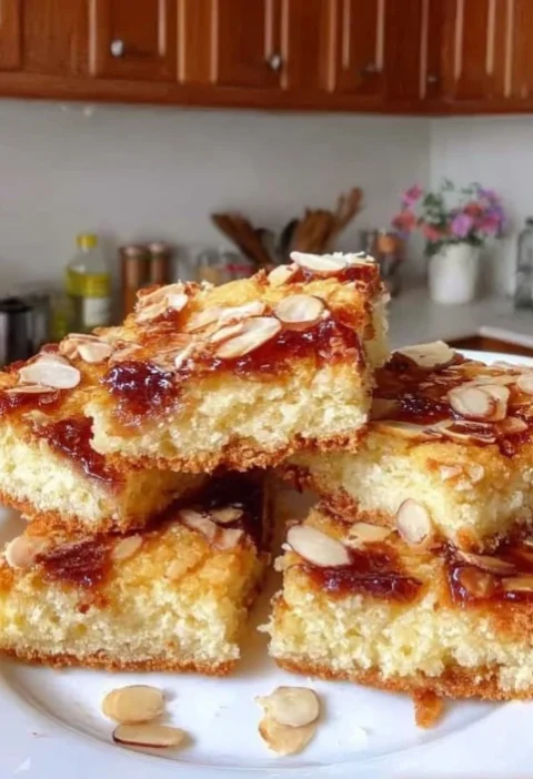 Almond Ricotta Shortbread Bars Recipe Gluten-free Almond Ricotta Shortbread Homemade Almond Ricotta Dessert Bars Best Almo...