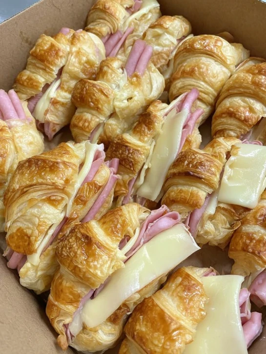 Baked Ham and Cheese Croissants