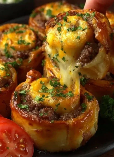 Best Cheeseburger Dough Rolls Recipe Easy Cheeseburger Pastry Roll Garlic Butter Dough Burger Recipe Homemade Flaky Cheese...