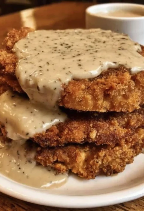 Best Chicken Fried Steak Gravy Recipe Easy Homemade Chicken Fried Steak Southern Chicken Fried Steak With Gravy Gluten-fre...
