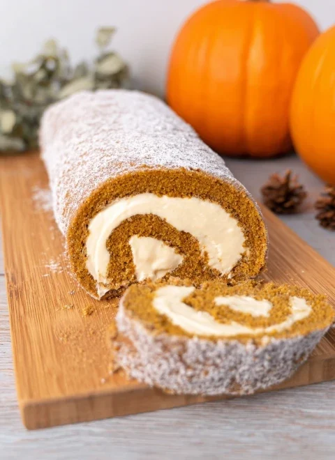 Best Creamy Pumpkin Spice Roll Cake Recipe How To Make A Pumpkin Spice Roll Cake Creamy Pumpkin Cake Roll With Cream Chees...