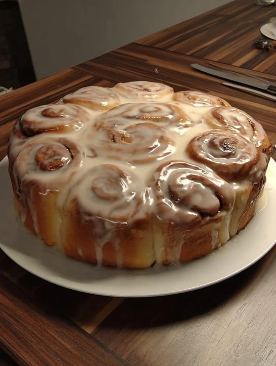 Drenched in creamy white glaze