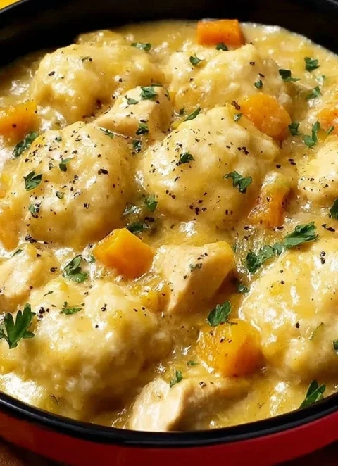 Best Fluffy Chicken And Dumplings Recipe Easy Homestyle Chicken Dumplings Nostalgic Chicken Dumplings Dish Low-fat Chicken...