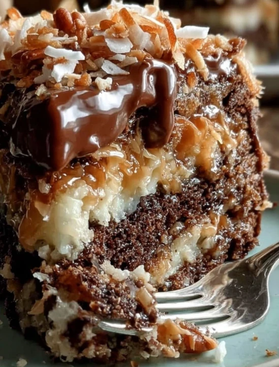 Decadent German Chocolate Cake: Indulge in Rich Layers with Coconut-Pecan Frosting