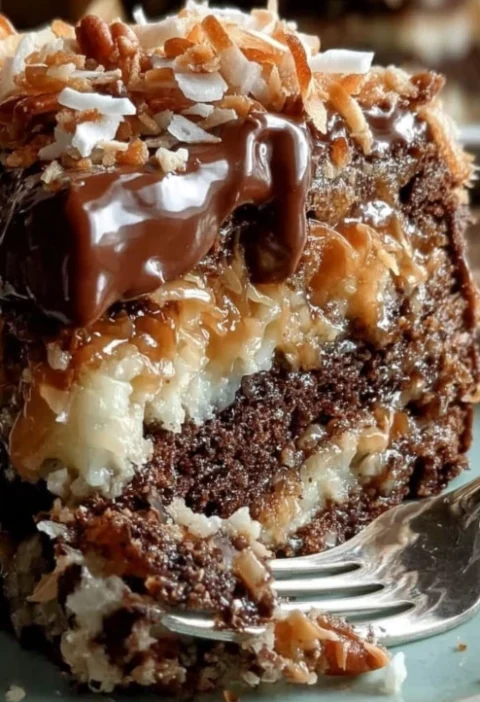 Best German Chocolate Cake Recipe With Coconut Pecan Frosting How To Make Decadent German Chocolate Cake German Chocolate ...