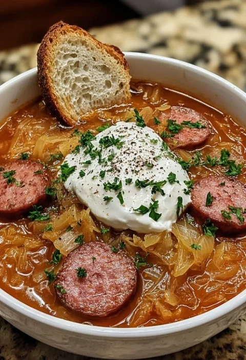 Best Kielbasa And Sauerkraut Soup Recipe How To Make Kielbasa Sauerkraut Soup Hearty Kielbasa Sauerkraut Soup Ideas Slow C...