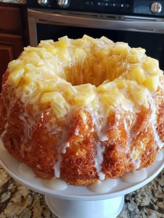 Pineapple Cream Cheese Bundt Cake