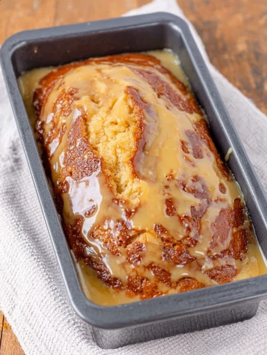Pumpkin bread with brown sugar glaze