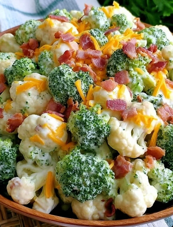 Broccoli Cauliflower Salad