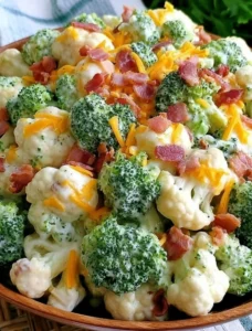 Broccoli Cauliflower Salad
