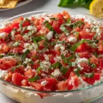 Easy Marinated Cheese Appetizer with Salami & Pickles