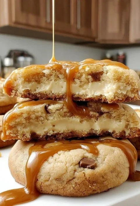 Caramel Cheesecake Cookies Recipe Best Caramel Cheesecake Cookies Homemade Caramel Cheesecake Cookies Gluten-free Caramel ...