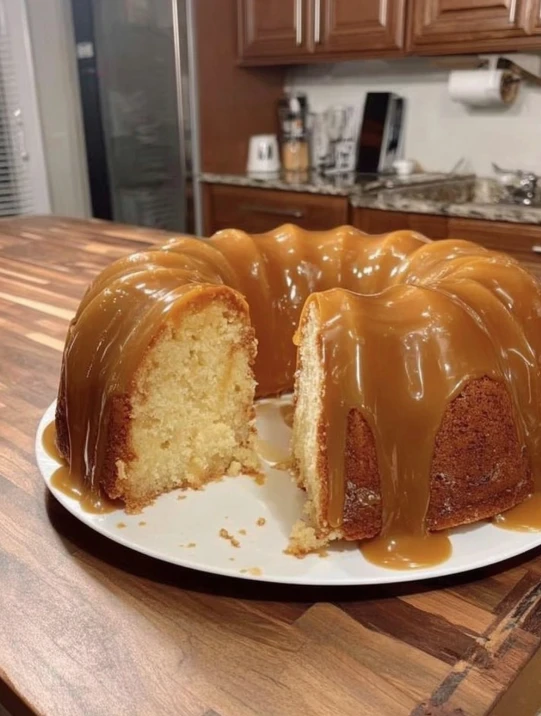 Caramel Cream Cheese Pound Cake