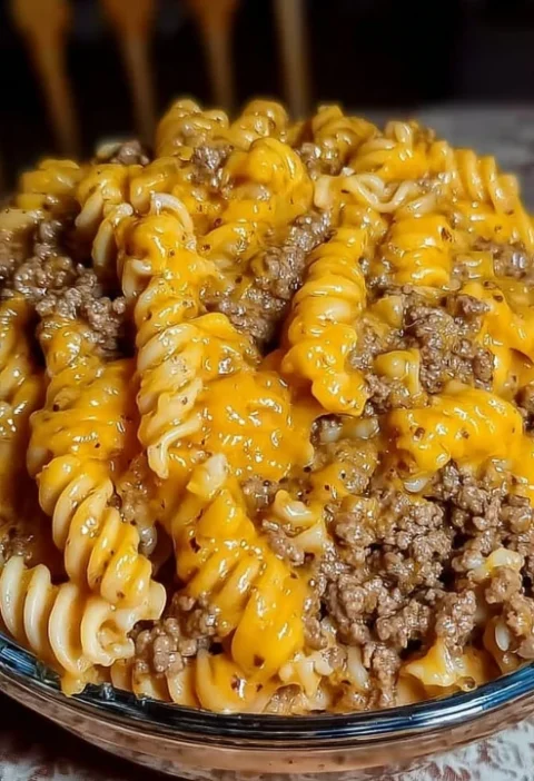 Cheesy Sloppy Cheeseburger Pasta Recipe Best Cheese For Sloppy Cheeseburger Pasta Homemade Cheesy Sloppy Cheeseburger Past...