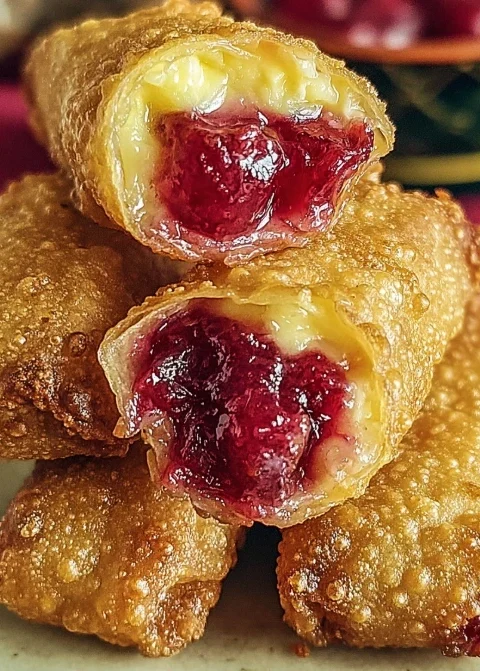 Cherry Cheesecake Egg Rolls Recipe Best Cherry Cheesecake Egg Roll Recipe How To Make Cherry Cheesecake Egg Rolls Homemade...