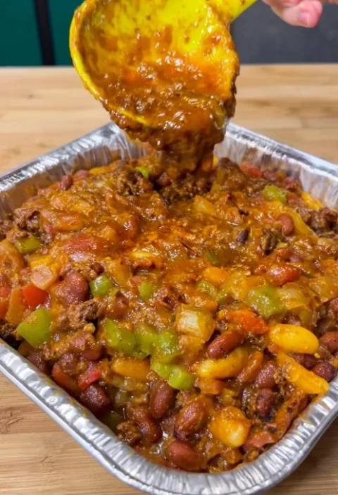 Classic Smokehouse BBQ Beans Recipe Homemade BBQ Beans With Bacon Brown Sugar Glazed Bacon Beans Best Smokehouse Beans Wit...