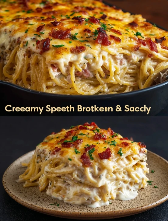 Creamy Southern Spaghetti Bake