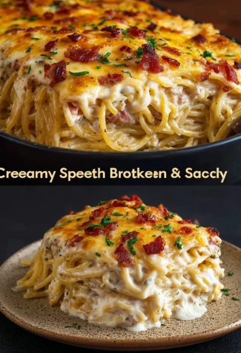 Creamy Southern Spaghetti Bake Recipe Easy Southern Spaghetti Bake Dinner Best Cheese For Creamy Spaghetti Bake How To Mak...