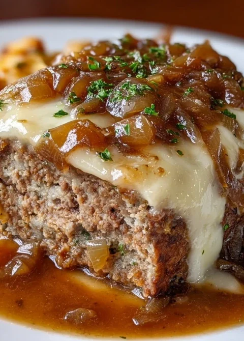 Crockpot French Onion Meatloaf Recipe Slow Cooker French Onion Meatloaf Swiss Cheese Topped Meatloaf Slow Cooker Best Croc...