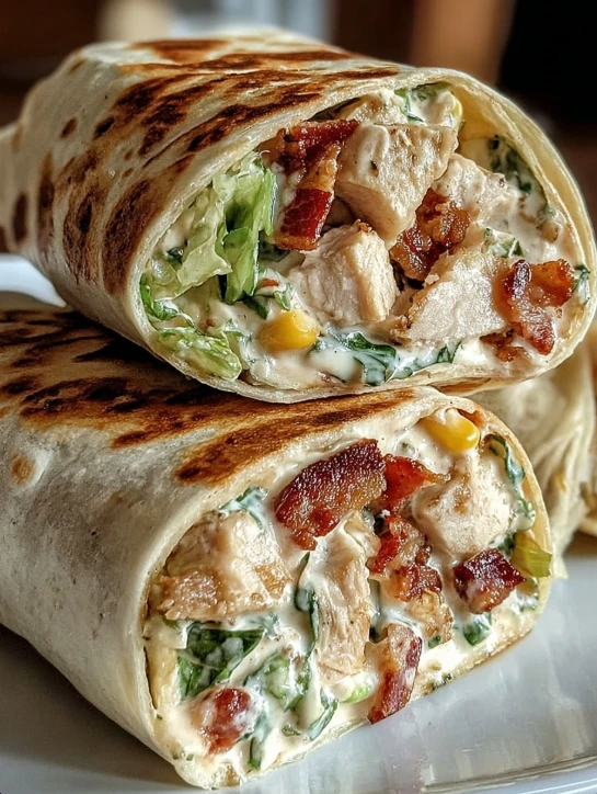 Crunchy Bacon Chicken Ranch Wrap